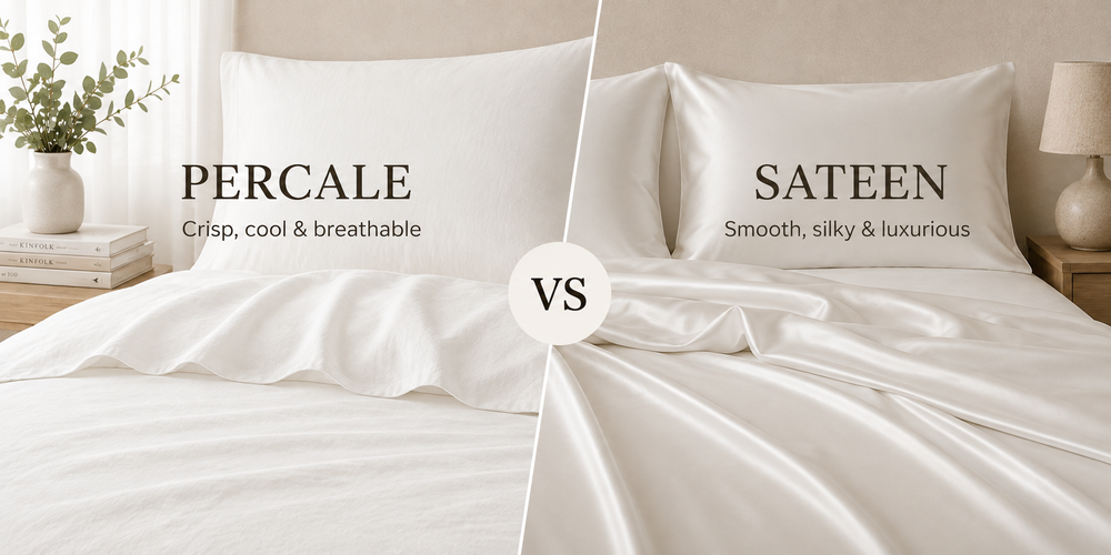 Percale vs Sateen: Same Cotton. A Completely Different Feel.